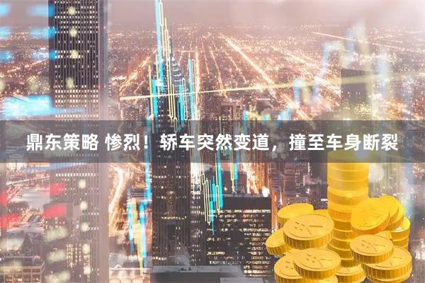 鼎东策略 惨烈！轿车突然变道，撞至车身断裂