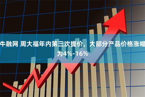 牛融网 周大福年内第三次提价，大部分产品价格涨幅为4%-16%